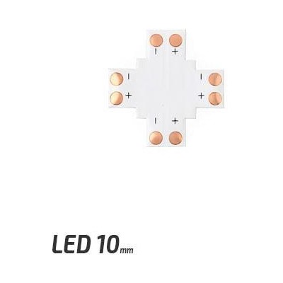 BERGE Spojka pro LED pásky - X - CN21 - 10mm - 2pin - SMD 5050, 5630, 5730