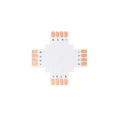 BERGE Spojka pro RGB LED pásky - X - CN14 - 10mm - 4pin