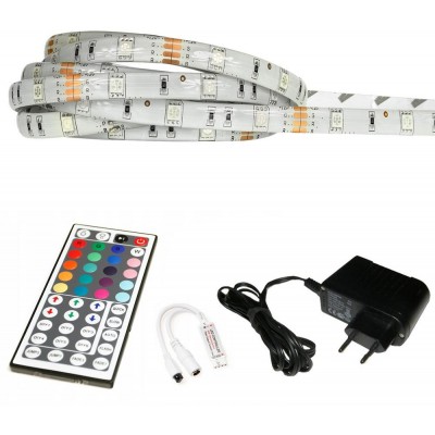 ECOLIGHT LED pásek - RGB 5050 - 2,5m - 30LED/m - 7,2W/m - IP65 - komplet - ovládání 44 tlačítek