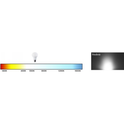 BERGE LED žárovka  A60 - E27 - 10W - 800Lm - studená bílá - 5+1 zdarma