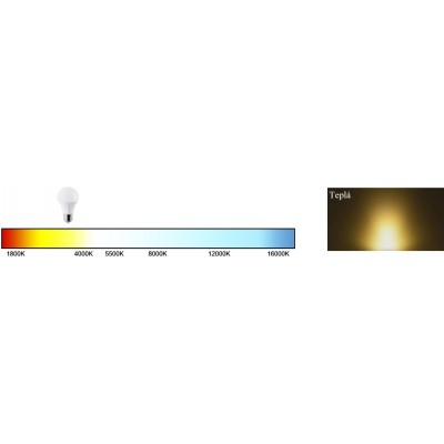 BERGE LED žárovka  A60 - E27 - 10W - 800Lm - teplá bílá - 5+1 zdarma