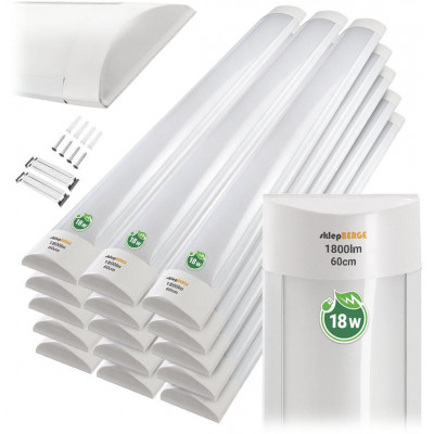 30x LED lampa do garáže a dílny 18W 60cm 4500K neutrální bílá 230V