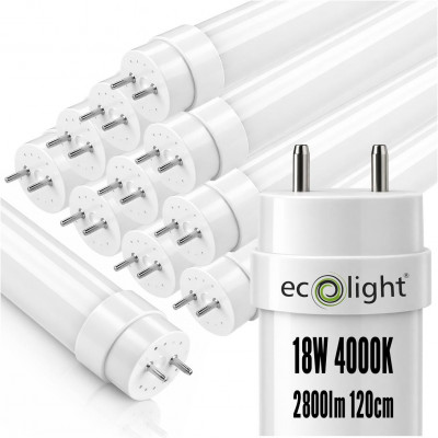 SADA 10x LED trubice 120cm 18W 2880lm 4000K
