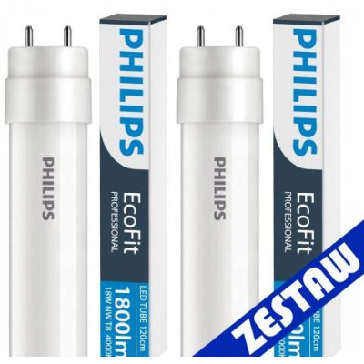 SADA 2x LED trubice Philips 120 cm 17,5W 1800 lm 4000 K 30 000 h EcoFit