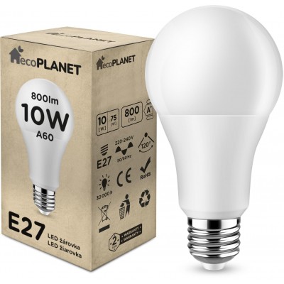 BERGE LED žárovka - ecoPLANET - E27 - 10W - 800Lm - studená bílá