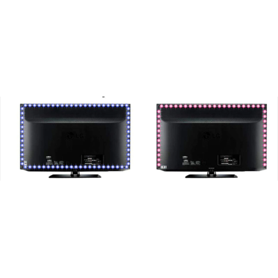 BERGE LED pásek RGB - IP65 - 5m + dálkové ovládání + napájecí adaptér - SADA