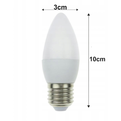 ecoPLANET 10x LED žárovka - ecoPLANET - E14 - 10W - svíčka - 880Lm - studená bílá