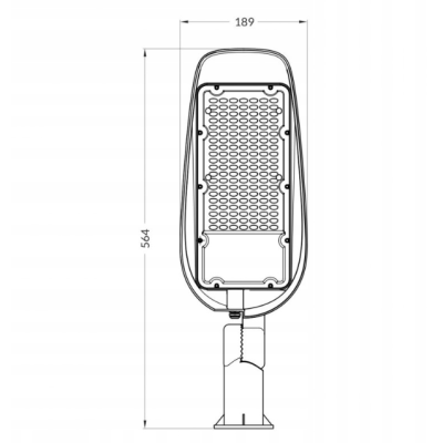 BERGE LED pouliční lampa 100W - studená bílá