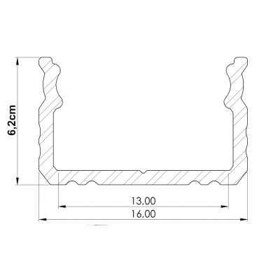 BERGE Hliníkový profil pro LED pásky OXI-Dx pro povrchovou montáž 2m černý + černý difuzor
