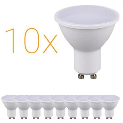 BERGE 10x LED žárovka - GU10 - ECOPLANET - 10W - 900Lm - teplá bílá