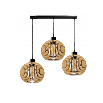 BERGE Stropní LED svítidlo s paprskem 3xE27 - WOOD - černé