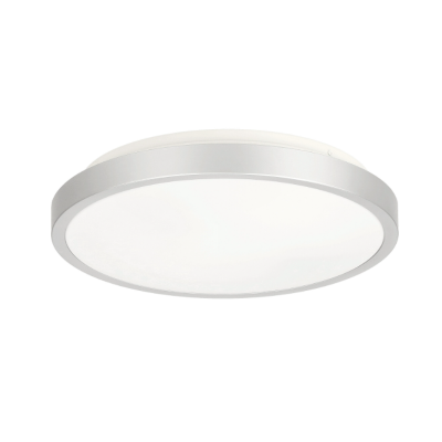 BERGE Stropní LED svítidlo SEMO-R SILVER - 2xE27 IP20 + 2x E27 10W svíčka - teplá bílá