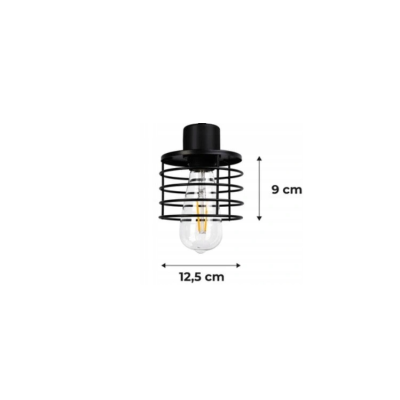 BERGE Závěsné svítidlo LOFT - 4x E27 - ČERNÁ JISKRA