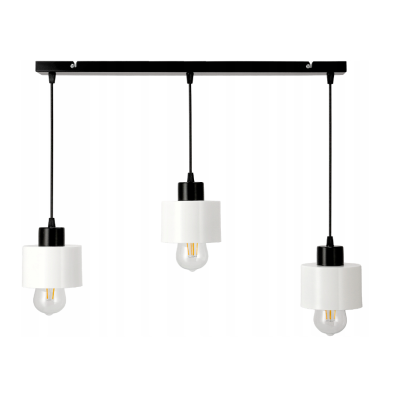 BERGE LED závěsná lampa Beam - 3xE27 - CUBE WHITE