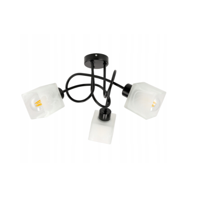 BERGE LED závěsná lampa LOFT - 3xE27 - CUBE WHITE