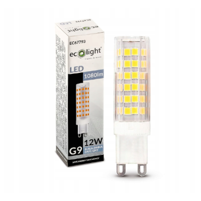 ECO LIGHT LED žárovka - G9 - 12W - studená bílá