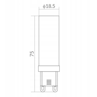 ECO LIGHT LED žárovka - G9 - 12W - studená bílá