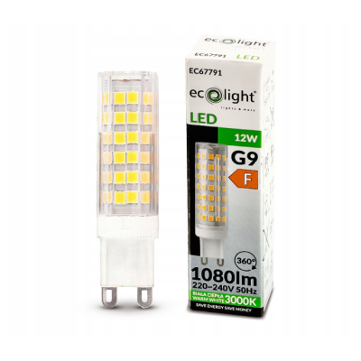 ECO LIGHT LED žárovka - G9 - 12W - teplá bílá