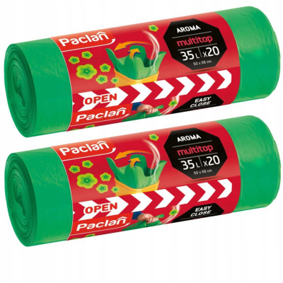 2x univerzální vonné pytle na odpadky paclan multitop 35l 20 kusů
