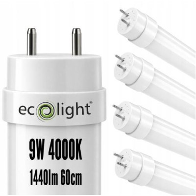 4x LED trubice 60cm 9W 1440lm neutrální bílá 4000k
