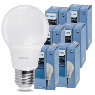 Sada 6 LED žárovek E27 8W 806lm 3000k A60 - teplá bílá