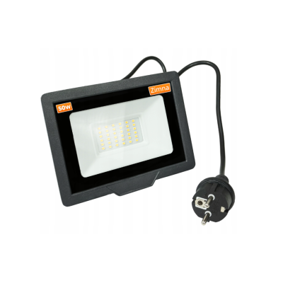 ecoPLANET LED reflektor ECOplanet - 50W - s kabelem - studená bílá