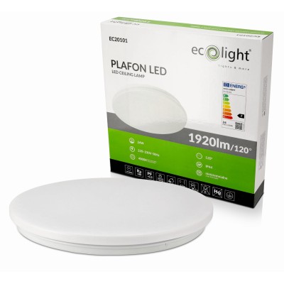 ECOLIGHT LED stropní svítidlo - 24W - IP44 - neutrální bílá