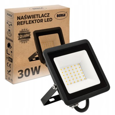 BERGE LED reflektor 30W IP65 PREMIUM - studená bílá