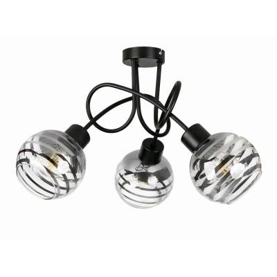 BERGE Stropní svítidlo LED LOFT 3xE27 GLASS BALL