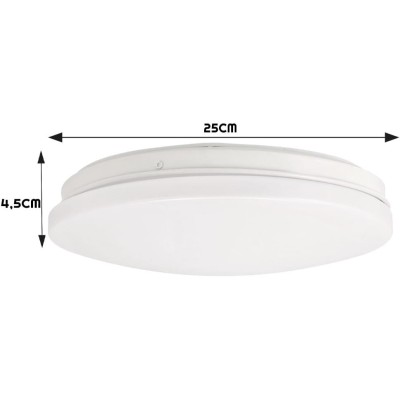 ECOLIGHT LED stropní svítidlo 12W IP44 neutrální bílá