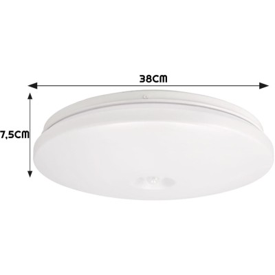 ECOLIGHT LED stropní svítidlo 24W IP44 PIR neutrální bílá