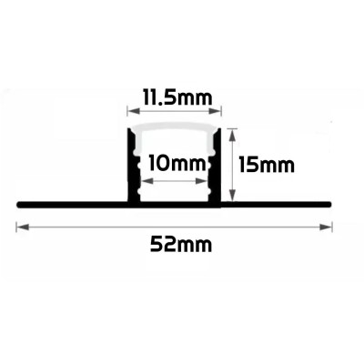 BERGE Profil BRG-22 pro 2m LED pásky + průhledný kryt + koncovky