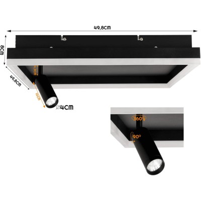 BERGE LED stropní svítidlo NEVADA 56W+5W