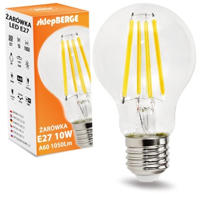 BERGE LED žárovka E27 A60 10W neutrální bílá