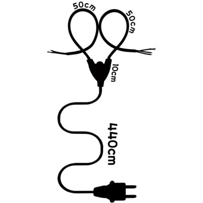 BERGE Přívodní kabel pro světlomety 5m 1/2