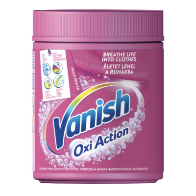 Vanish Oxi Action Pink prášok na odstraňovanie škvŕn 470 g