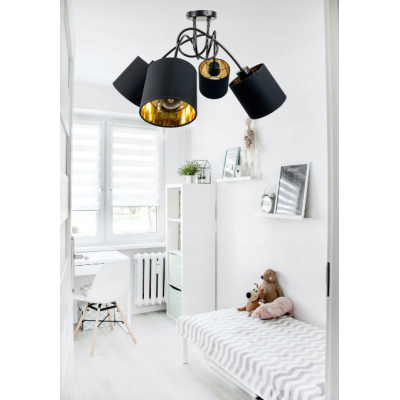 BERGE Závěsné svítidlo LOFT - 4x E27-  GOLDEN BEAD