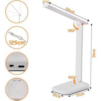 BERGE Stolní LED lampa s klipem HEL