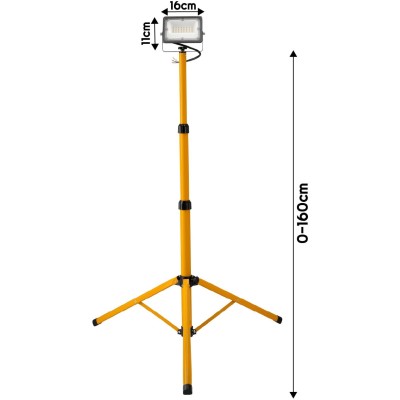 BERGE LED reflektor 20W + 140cm stativ - neutrální bílá