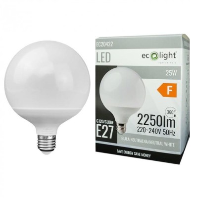 ECO LIGHT LED žárovka G120 - E27 - 25W - neutrální bílá