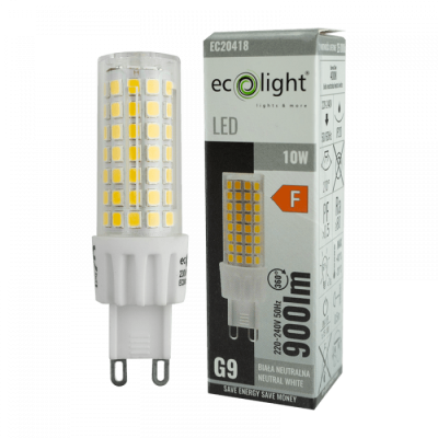 ECO LIGHT LED žárovka G9 - 10W - neutrální bílá