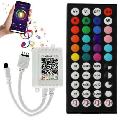 BERGE Ovladač RGB LED pásků + aplikace Bluetooth Music - jeden vstup