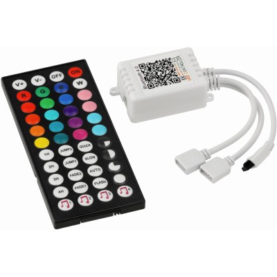 BERGE Ovladač RGB LED pásků + aplikace Bluetooth Music pro telefon - dva vstupy