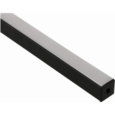 BERGE Rohový profil BRG-20 pro LED pásky, černý, 1m + čtvercové opálové stínidlo