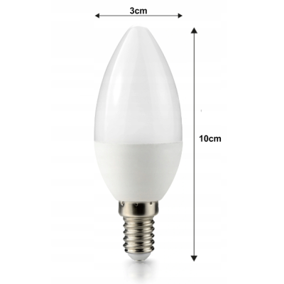 ecoPLANET 10x LED žárovka E14 svíčka 8W 700lm - neutrální bílá