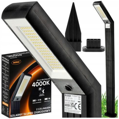 ECOLIGHT Solární LED zahradní lampa, 2 v 1, silná + nastavitelná