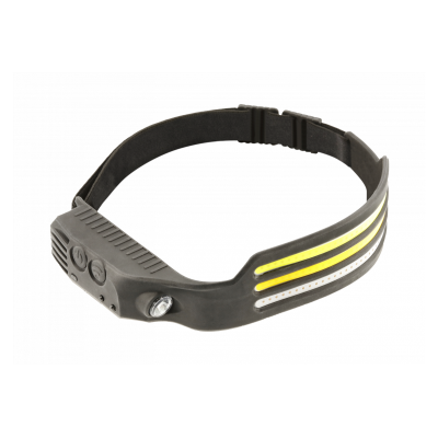 Čelová lampa COB SMD USB, 10 funkcí