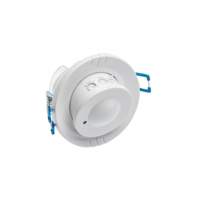 Mikrovlnný detektor pohybu M-15, AC 220–240 V, 50/60 Hz, 360°, IP20, kompatibilní s LED, vestavný, bílý