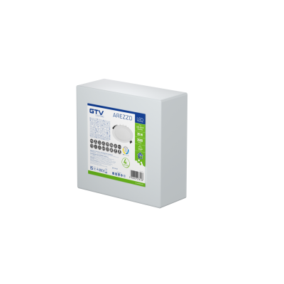 LED svítidlo AREZZO, 35 W, 3500 lm, AC 220–240 V, 50/60 Hz, PF 0,9, Ra≥80, IP54, IK08, 110°, CCT (3000/4000/6400 K)