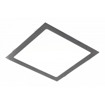 MATIS PLUS LED svítidlo, stropní svítidlo, 24W, černá, 3000K, 2000lm, AC220-240V, zadlabací svítidlo, IP20, 120°